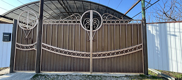 Кованые ворота по индивидуальному проекту фото