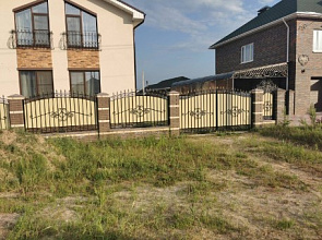Завершили установку кованых ворот в коттедж в Нижегородской области фото 1