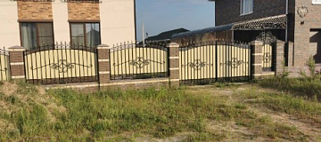 Завершили установку кованых ворот в коттедж в Нижегородской области фото