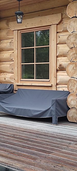 Остекление дома из бревна деревянными окнами фото 2