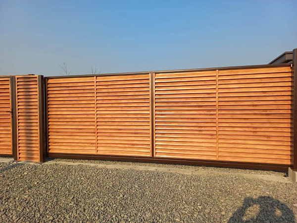 Забор из ламелей еврожалюзи 16м Золотое Дерево, Printech фото 2