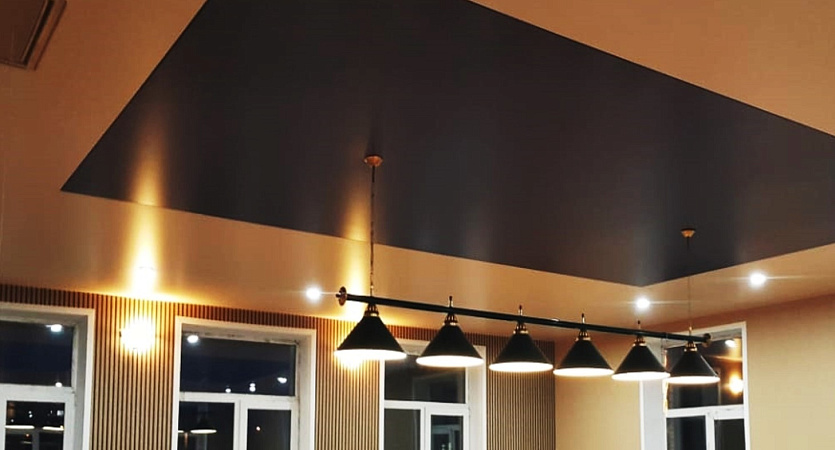 Натяжной потолок в биллиардный зал фото 2