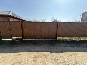 Откатные ворота с автоматическим открыванием и калитка фото 1