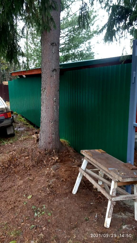 Установили забор из профнастила с полимерным покрытием высотой - 1,8 м фото 4