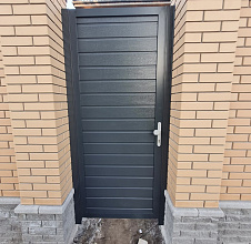 Откатные ворота Alutech Prestige с отдельностоящей калиткой фото 4