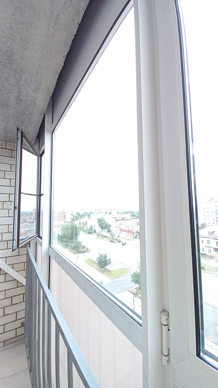 Остеклили лоджию в новостройке холодным алюминиевым профилем ASG-45 фото 4