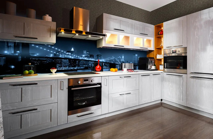 Установили кухню по проекту Снежный Дуб фото 3