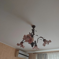 Реализовали потолок в гостиной с использованием матового полотна MSD-Classic фото 1