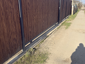 Автоматические откатные ворота с отдельностоящей калиткой фото 3