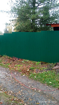 Установили забор из профнастила с полимерным покрытием высотой - 1,8 м фото 5