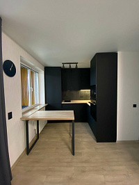 Изготовили черную матовую кухню в минималистичном дизайне фото 6