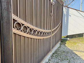 Кованые ворота по индивидуальному проекту фото 3