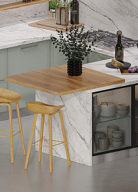 Реализовали угловую кухню с фасадами МДФ покрытыми эмалью фото 4