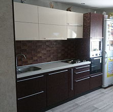 Изготовили прямую кухню с установкой техники под ключ фото 1