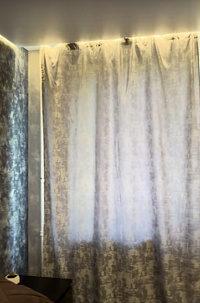 Парящий натяжной потолок на чёрном профиле фото 2