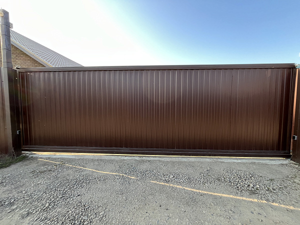 Шестиметровые откатные ворота с автоматикой Ролтэк фото 1