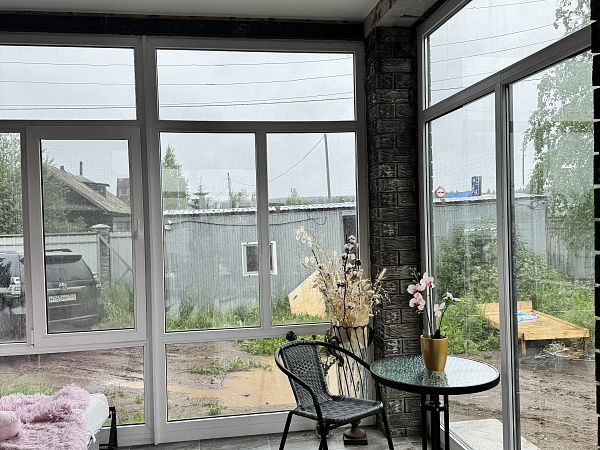 Остекление частного дома панорамными окнами Aluplast фото 2
