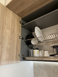 Стильная кухня с фасадами AGT Supramat, размеры 4139 х 2611 х 700 фото 7