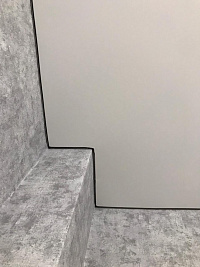 Парящий натяжной потолок с матовым полотном белого цвета фото 3