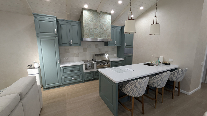 Спроектировали и установили для клиента кухню на базе проекта «Кантри» фото 3