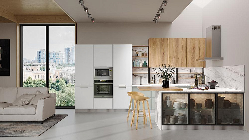 Реализовали угловую кухню с фасадами МДФ покрытыми эмалью фото 2