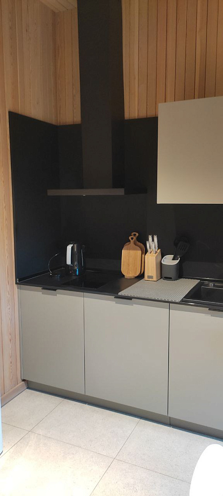 Модульная прямая кухня, светло-серый гарнитур «Тренто» фото 2