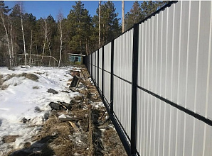 Забор из профнастила 153 метра фото 2