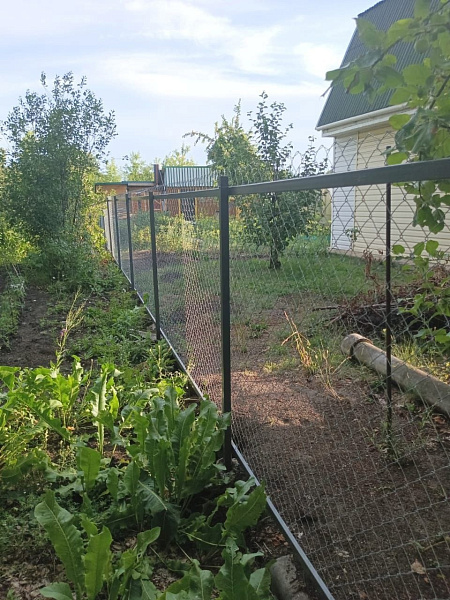 Забора из сетки рабицы фото 1