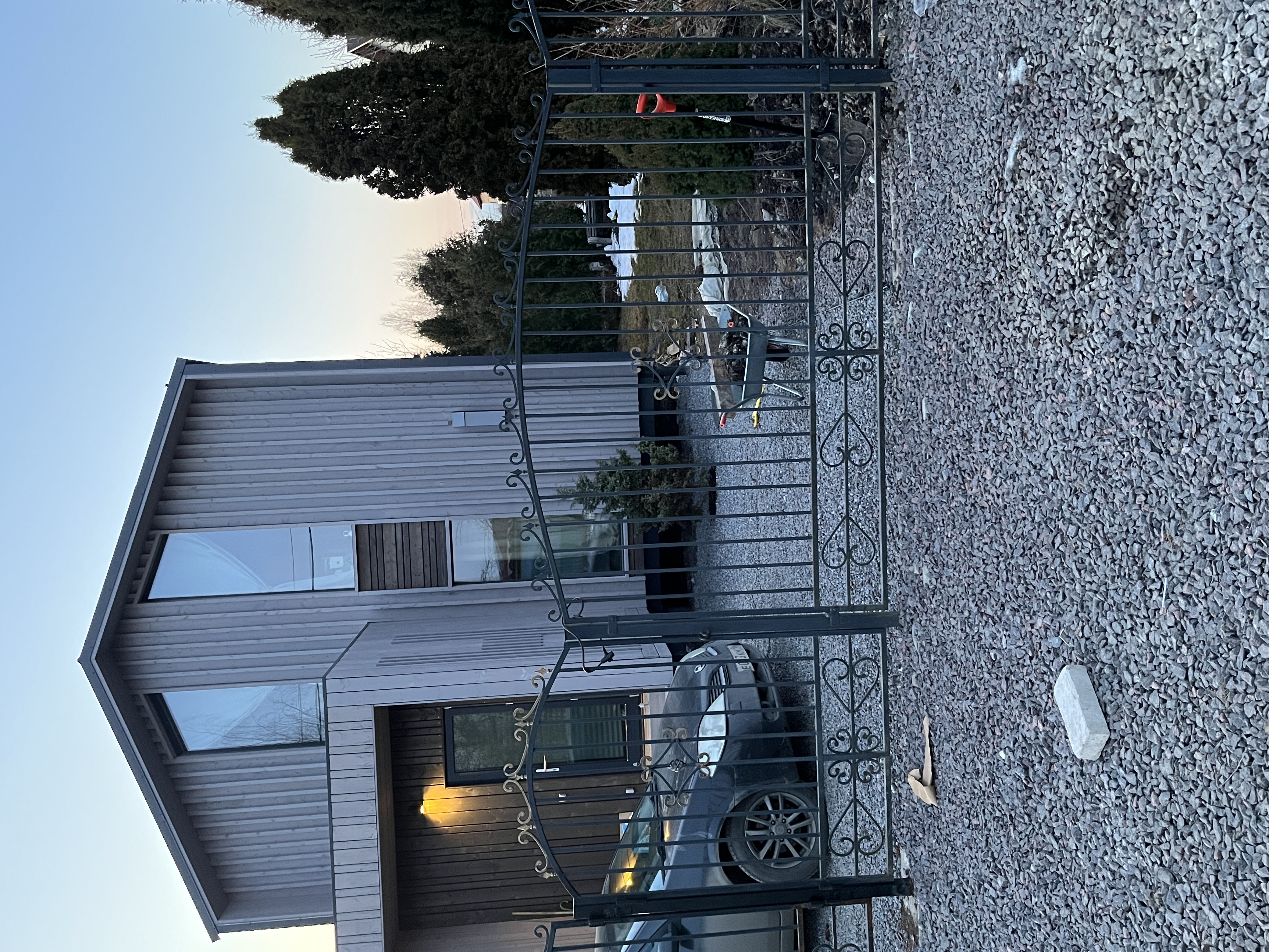 Кованые ворота для частного дома фото